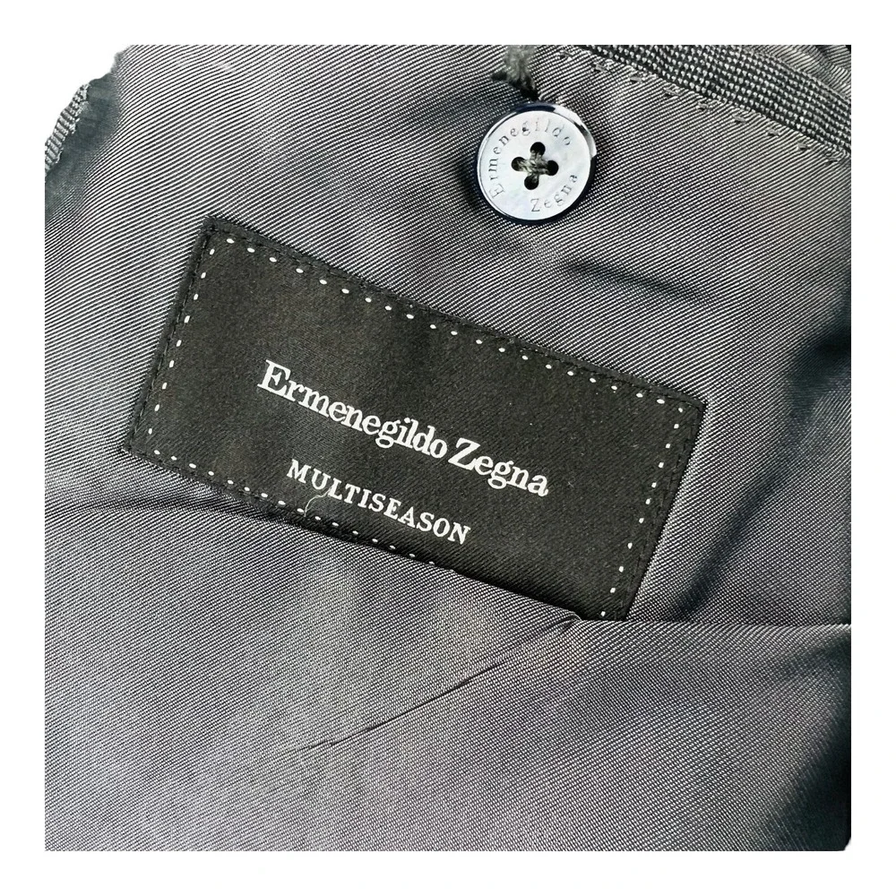 Ermenegildo Zegna Black‎ Multiseason 3 Button 2 Vent Wool Blazer Mens Size 48R